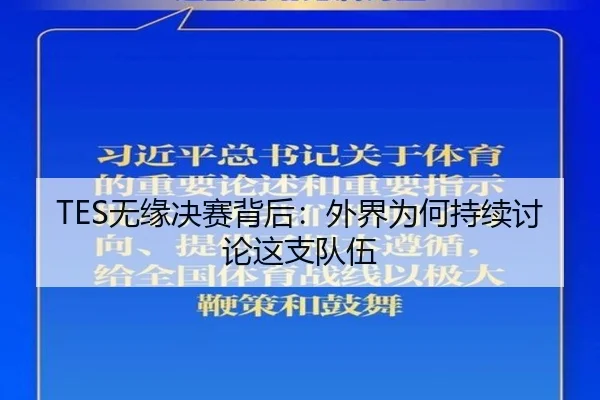 TES无缘决赛背后：外界为何持续讨论这支队伍